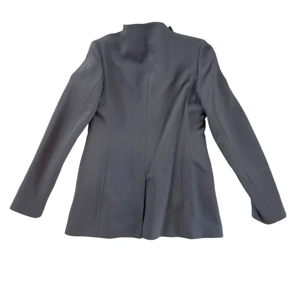 Coperni Charcoal Women's Asymmetrical Fitted Blazer - Picture 6 of 12